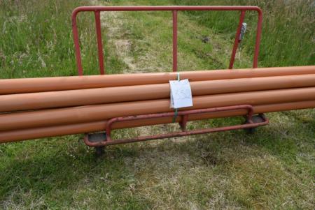 1 piece. trolley + 6 pcs. PVC pipes, 110 mm, 3 m