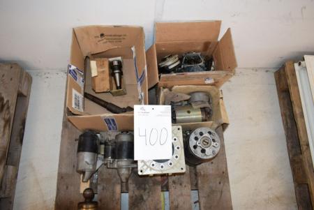 2 pcs. starter and generators + various spare parts