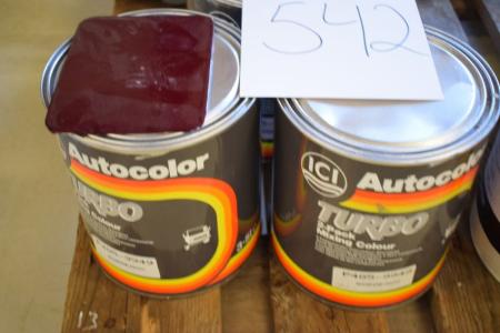 3 x 3 ½ L automobile paint, burgundy