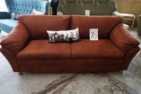 Brown sofa, low back. pillow included