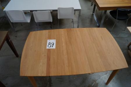 Dining table, beech u / extra plate, L 160 x W 100 cm