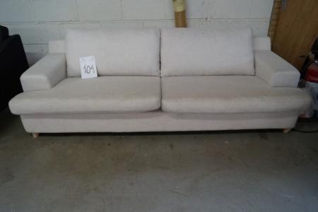 Off-white sofa w. Loose cushions. Stains on cushions