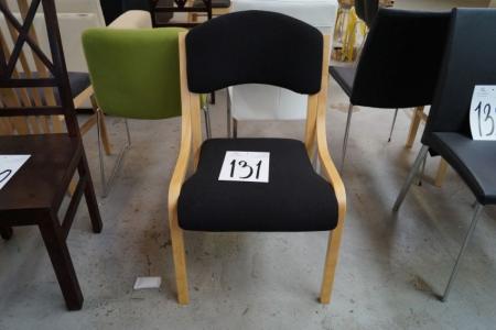 Chair, black fabric, frame beech