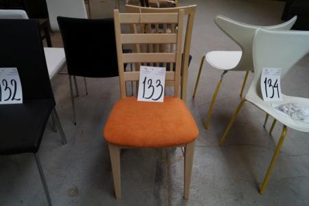 Dining chair, beech with velvet upholstery