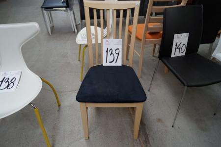 Chair, black velvet, beech