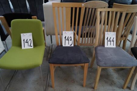 Chair, dark gray, velvet, frame beech