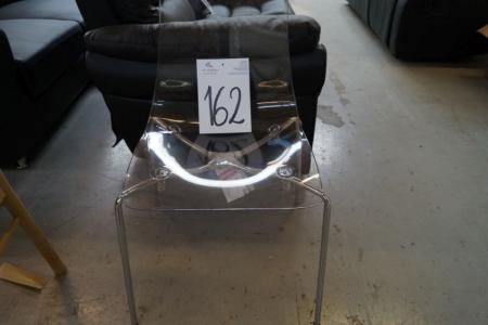 1 Stuhl, durchsichtigen Kunststoff-Rahmen Chrom