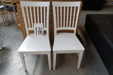 2 Stck. Stühle, weißes Holz