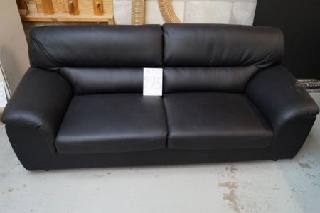 Sofa, schwarzes Leder