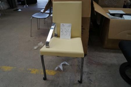 3 pieces. chairs w. armrest, cream