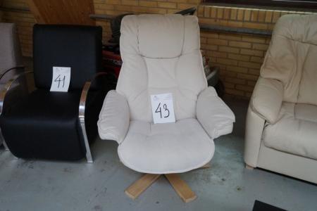 Lean / swivel chair, off-white
