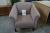 Light brown armchair in fabric