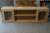Vitrine, oak m. Shelf, L 190 x B 35 cm + 2 cupboards m. Glass shelf and door