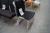 2 pcs. dining chairs, black leather, chrome legs