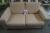 2 pers. Leather sofa, off-white, appears with scratches