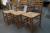3 pieces. chairs, beech, wicker seating