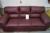 3 pers. Leather sofa, burgundy