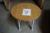 Lille rund bord m. egetræsplade (Maestro), chrom ben, Ø60 cm