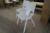 2 pcs. chairs, white plastic
