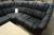 Corner sofa, black leather