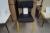 6 pieces. dining chairs, black leather. Frame chromium
