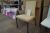 6 pieces. dining chairs, cream colored leather, frame chromium