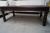 Dark brown coffee table, mahogany veneer. L 135 x B 75 cm
