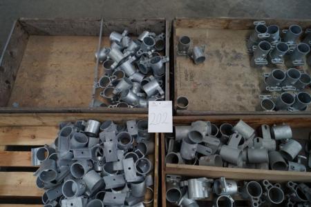 Party galv. Fittings, bolts etc. for housing equipment