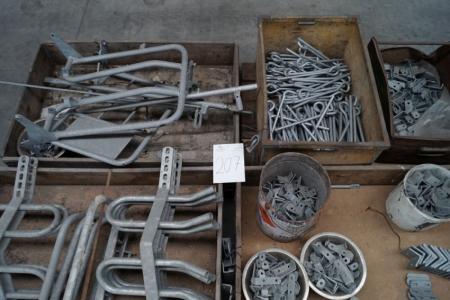 Party galv. Fittings, bolts etc. for housing equipment