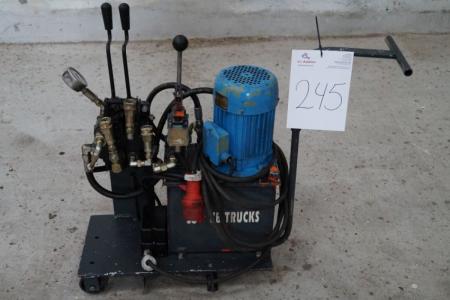 Hydraulic station, portable with control valves