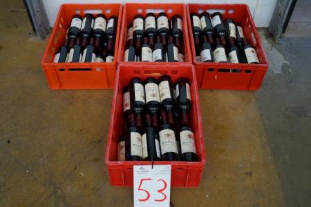 4 ks. Red wine, Château La Rose Reneve. Approximately 60 bottles