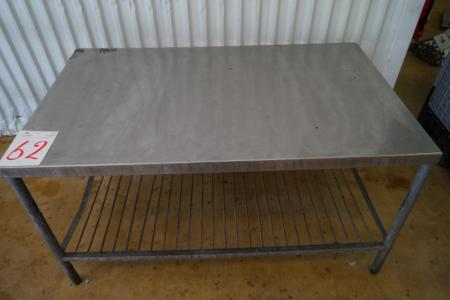 Stainless steel workbench, L 160 x W 97 x H 86.5 cm