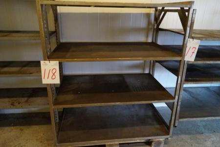 Stainless steel shelf, L 128 x W 80 x H 142 cm