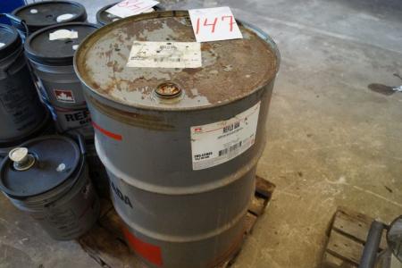 Oil barrel containing unknown type. Approximately 100 L