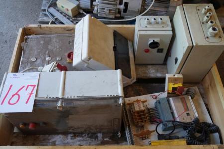 Pallet with various electrical cabinets and allocator
