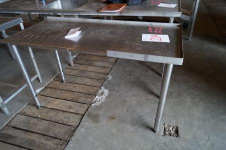 Stainless steel workbench, L 148 x W 68 x H 85 cm