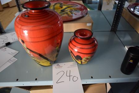 2 pieces vases height 35 cm, 20 cm