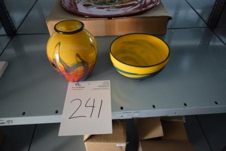 Vase height: 20 cm + Bowl height 10 cm