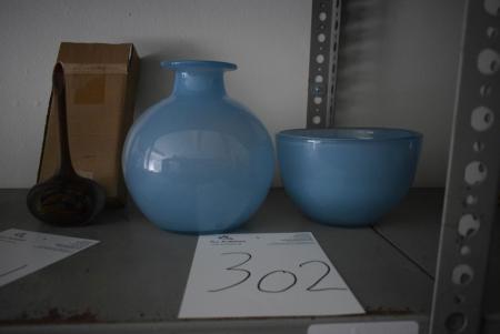 Bowl + vase height: 13 and 20 cm