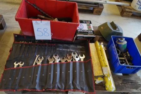 Various tools + spanners and tops etc.