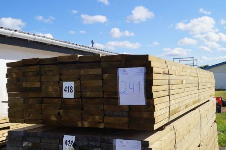 Reversible pressure-treated terrace boards planed goal 34 X 145 mm. 45m2 in length of 3.60 cm