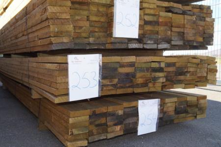 25 x 100 mm full-edged boards impregnated, ca. 77 paragraph of 3.30 cm