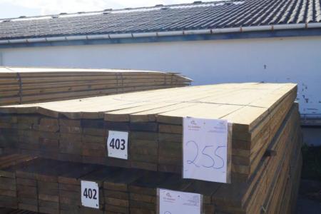 25 x 100 mm full-edged boards impregnated, ca. 77 paragraph of 4.50 cm