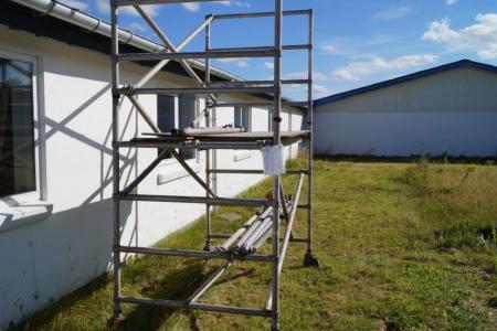 Alu. mobile scaffolding, B 130 x L 240 x H 300 cm