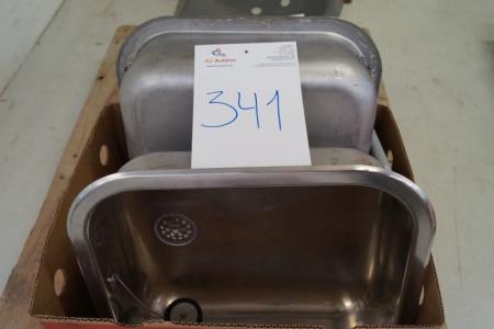 2 pcs. stainless steel sinks