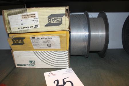 5 rolls of welding wire ALU + ESAB PK Autorod 18.15 Ø 1 mm