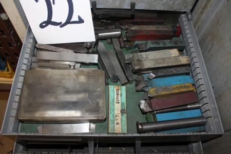 Contents 2 drawers, milling tool + toolholder etc.