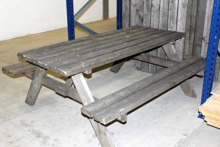 Table / bench sets, solid / used / worn