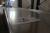 Stainless steel table with sink 5800 x 680 mm apart, wall-mounted