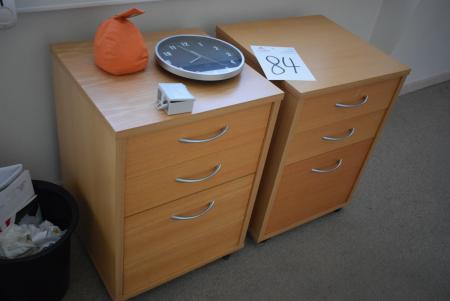 2 pieces drawer sections + wall clock